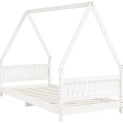 vidaXL Estructura de cama para niños madera de pino 90x200 cm Blanco Best