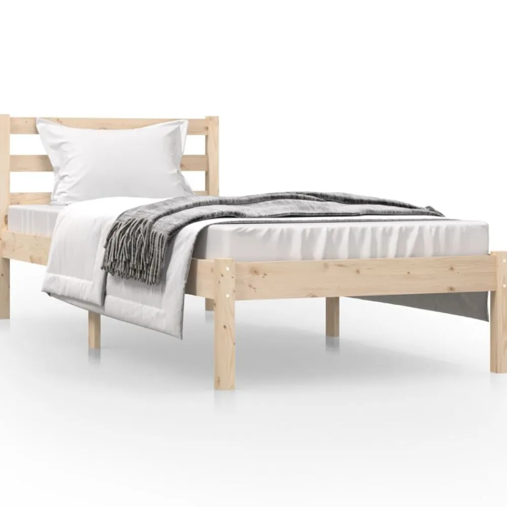 vidaXL Camas Y Accesorios-Estructura de cama individual sin colchón 75x190 cm