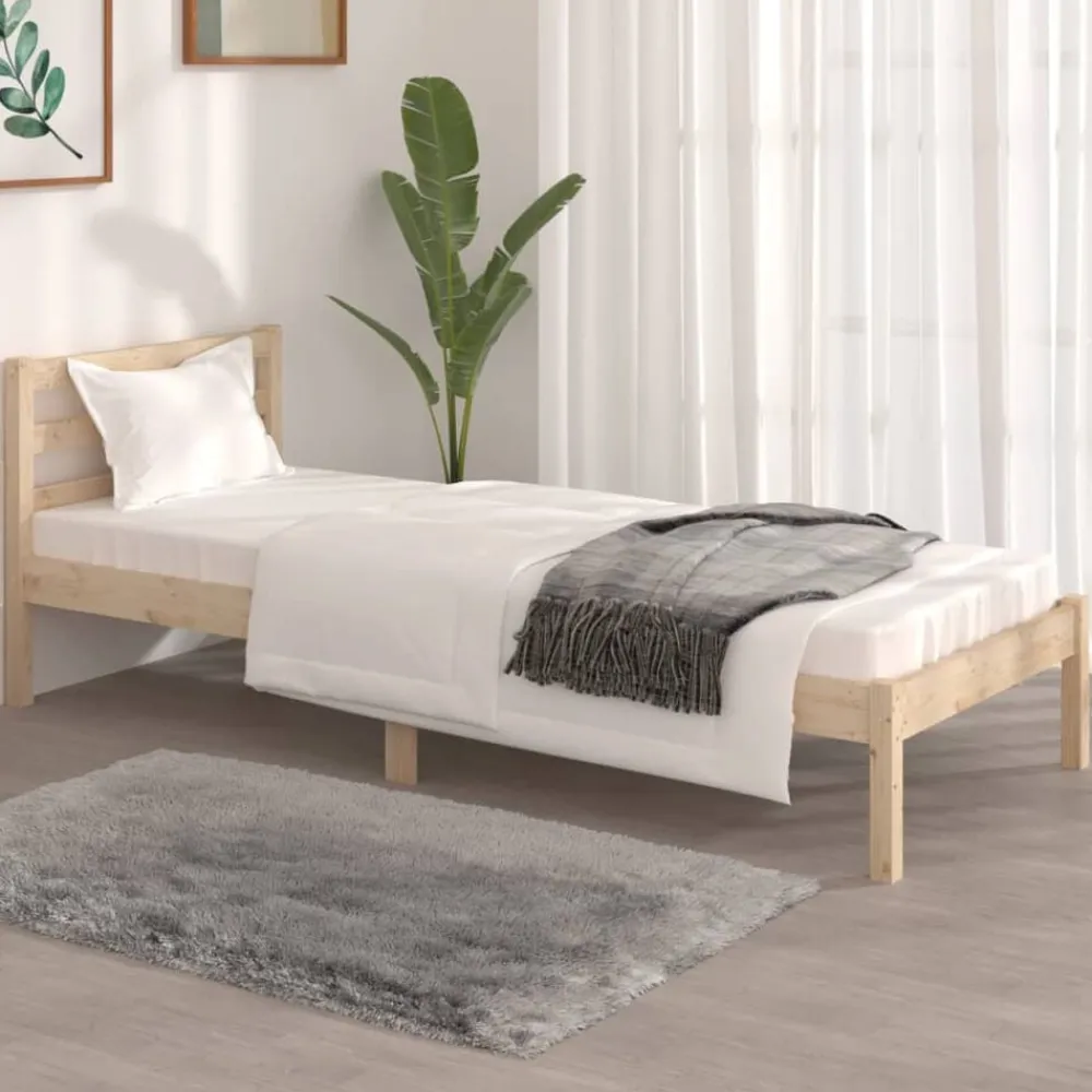 vidaXL Camas Y Accesorios-Estructura de cama individual sin colchón 75x190 cm