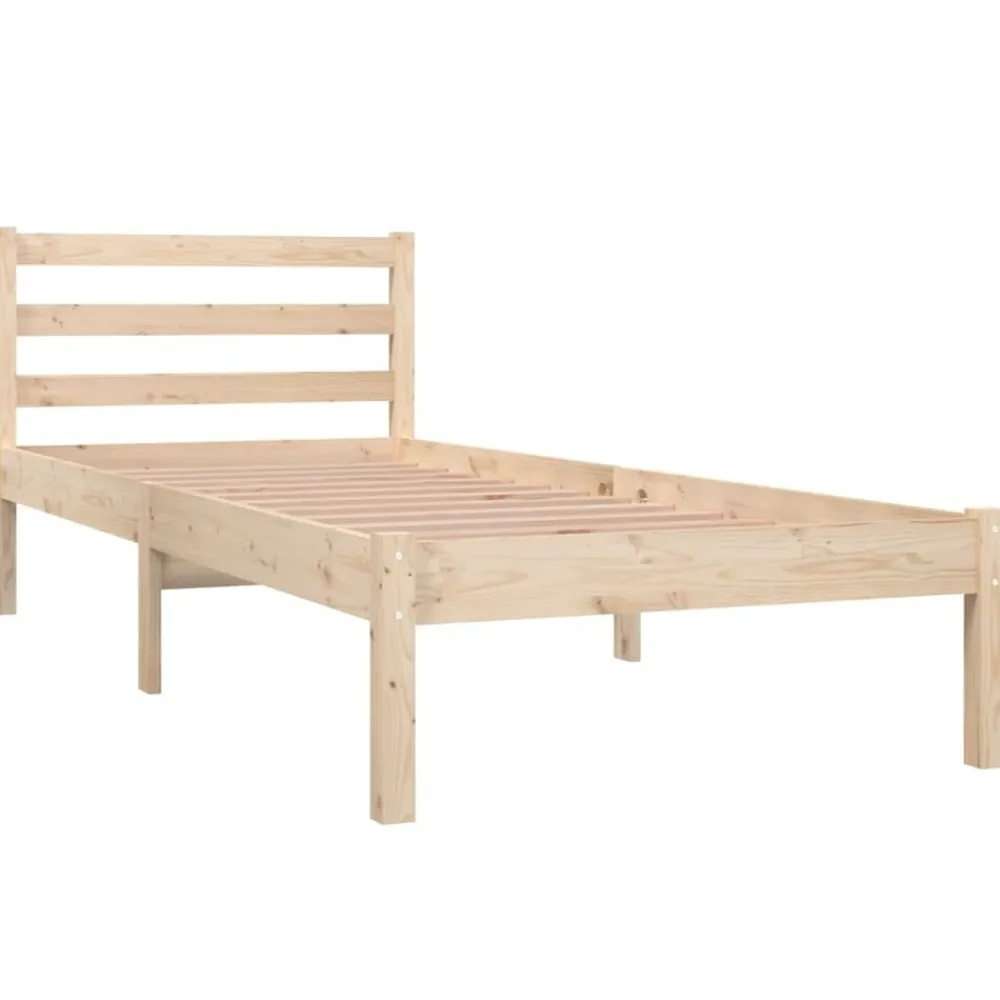 vidaXL Camas Y Accesorios-Estructura de cama individual sin colchón 75x190 cm