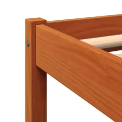 vidaXL Camas Y Accesorios-Estructura de cama sin colchón madera maciza marrón 75x190 cm