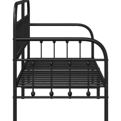 vidaXL Estructura de cama de día 75 x 190 cm Negro Discount
