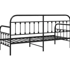vidaXL Estructura de cama de día 75 x 190 cm Negro Discount