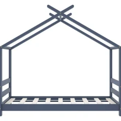 Niños vidaXL Mobiliario Para Bebés Y Niños Pequeños-Estructura de cama infantil madera maciza pino 70x140 cm