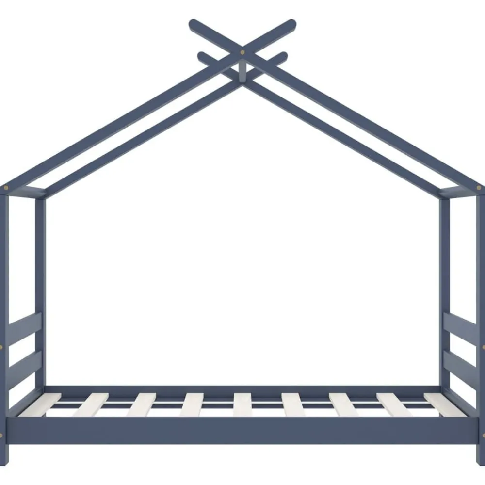 Niños vidaXL Mobiliario Para Bebés Y Niños Pequeños-Estructura de cama infantil madera maciza pino 70x140 cm