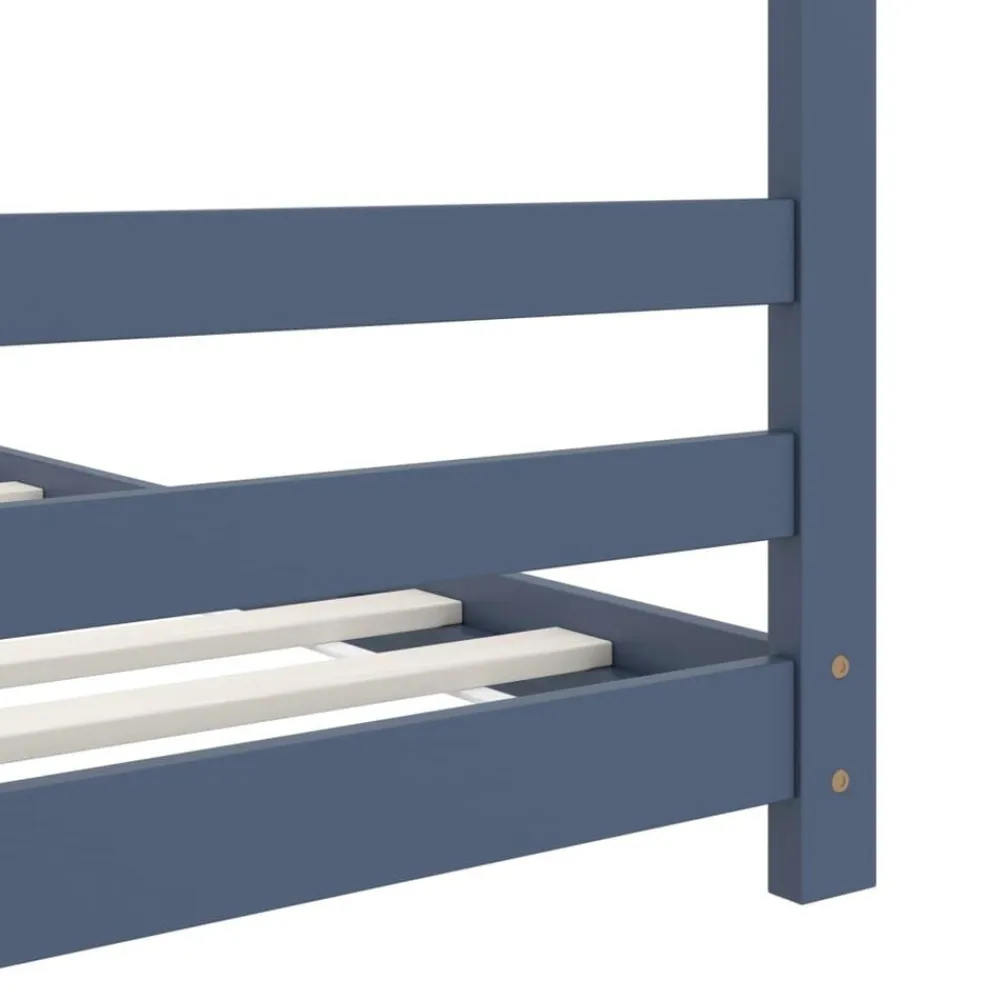 Niños vidaXL Mobiliario Para Bebés Y Niños Pequeños-Estructura de cama infantil madera maciza pino 70x140 cm
