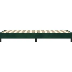 vidaXL Estructura de cama con somier terciopelo 80x200cm Verde oscuro Clearance