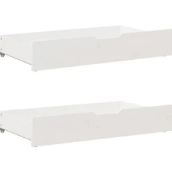 vidaXL Camas Y Accesorios-Estructura de cama sin colchón madera maciza blanca 75x190 cm