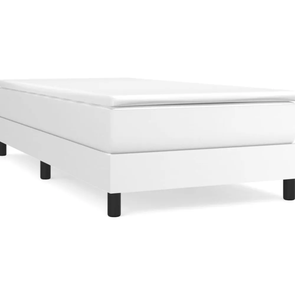 vidaXL Estructura de cama con somier cuero sintético 80x200 cm Blanco Hot