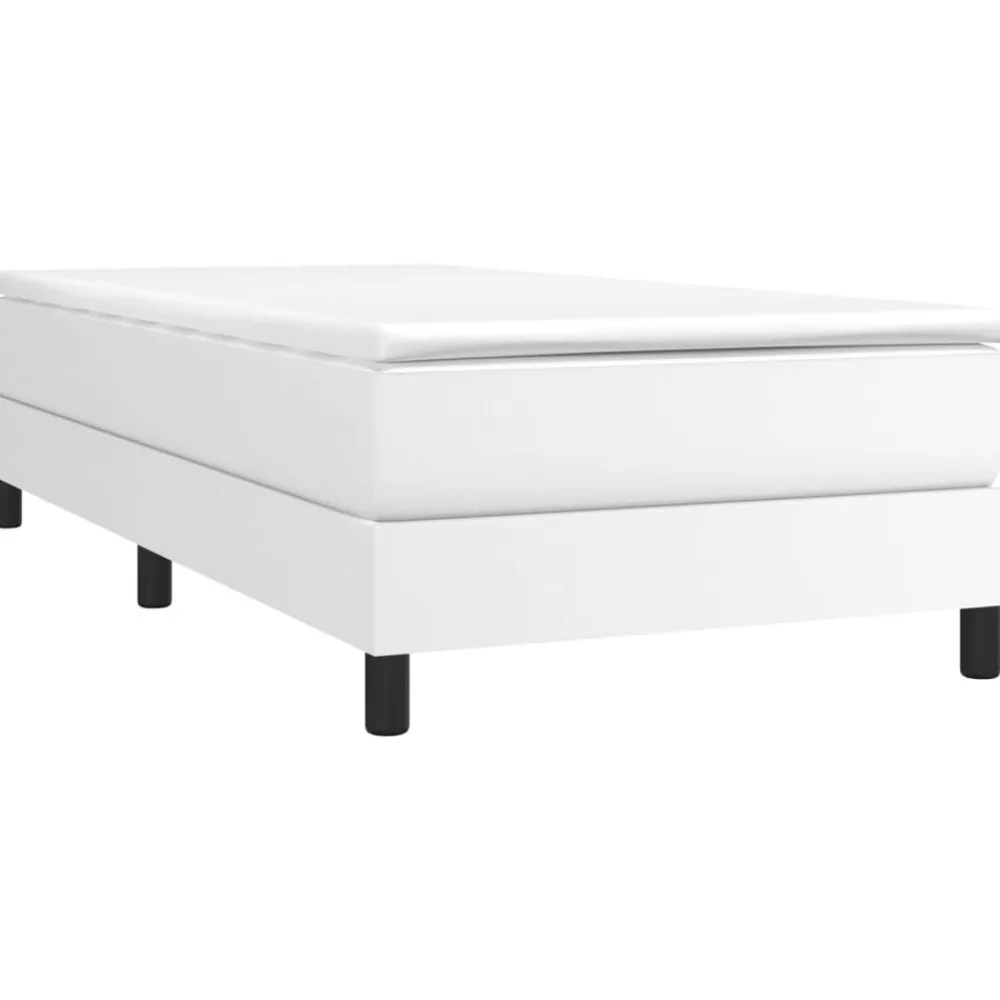 vidaXL Estructura de cama con somier cuero sintético 80x200 cm Blanco Hot