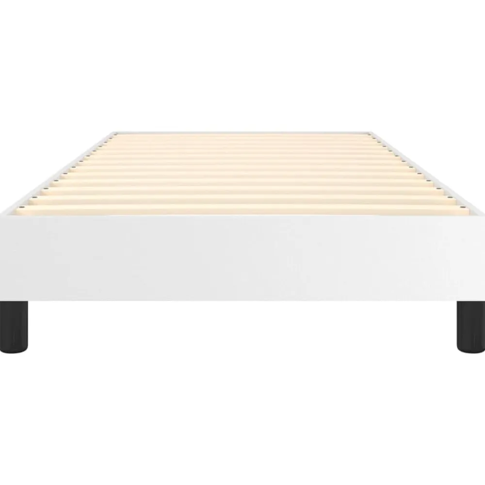 vidaXL Estructura de cama con somier cuero sintético 80x200 cm Blanco Hot