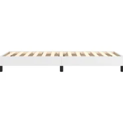 vidaXL Estructura de cama con somier cuero sintético 80x200 cm Blanco Hot