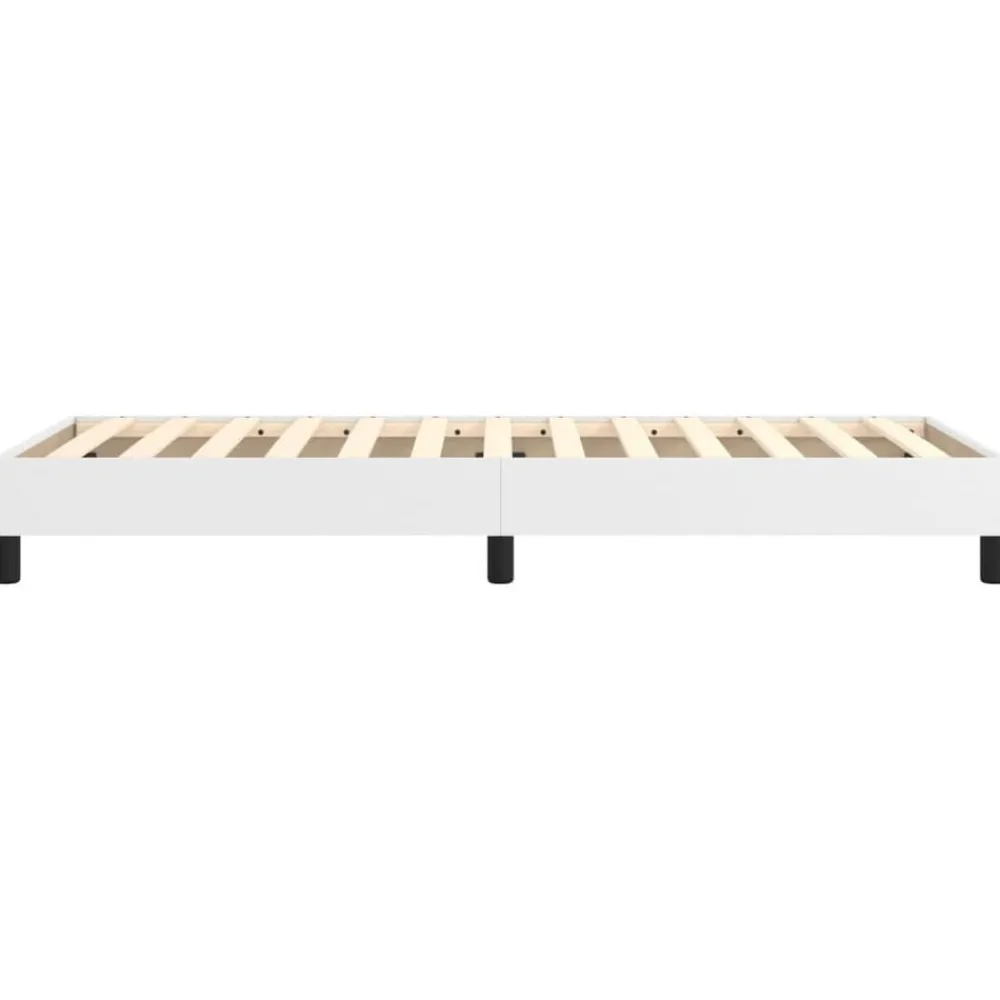 vidaXL Estructura de cama con somier cuero sintético 80x200 cm Blanco Hot