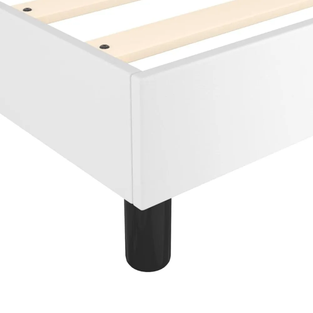 vidaXL Estructura de cama con somier cuero sintético 80x200 cm Blanco Hot