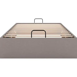 vidaXL Estructura de cama otomana sin colchón tela gris pardo 80x200cm Taupé Sale