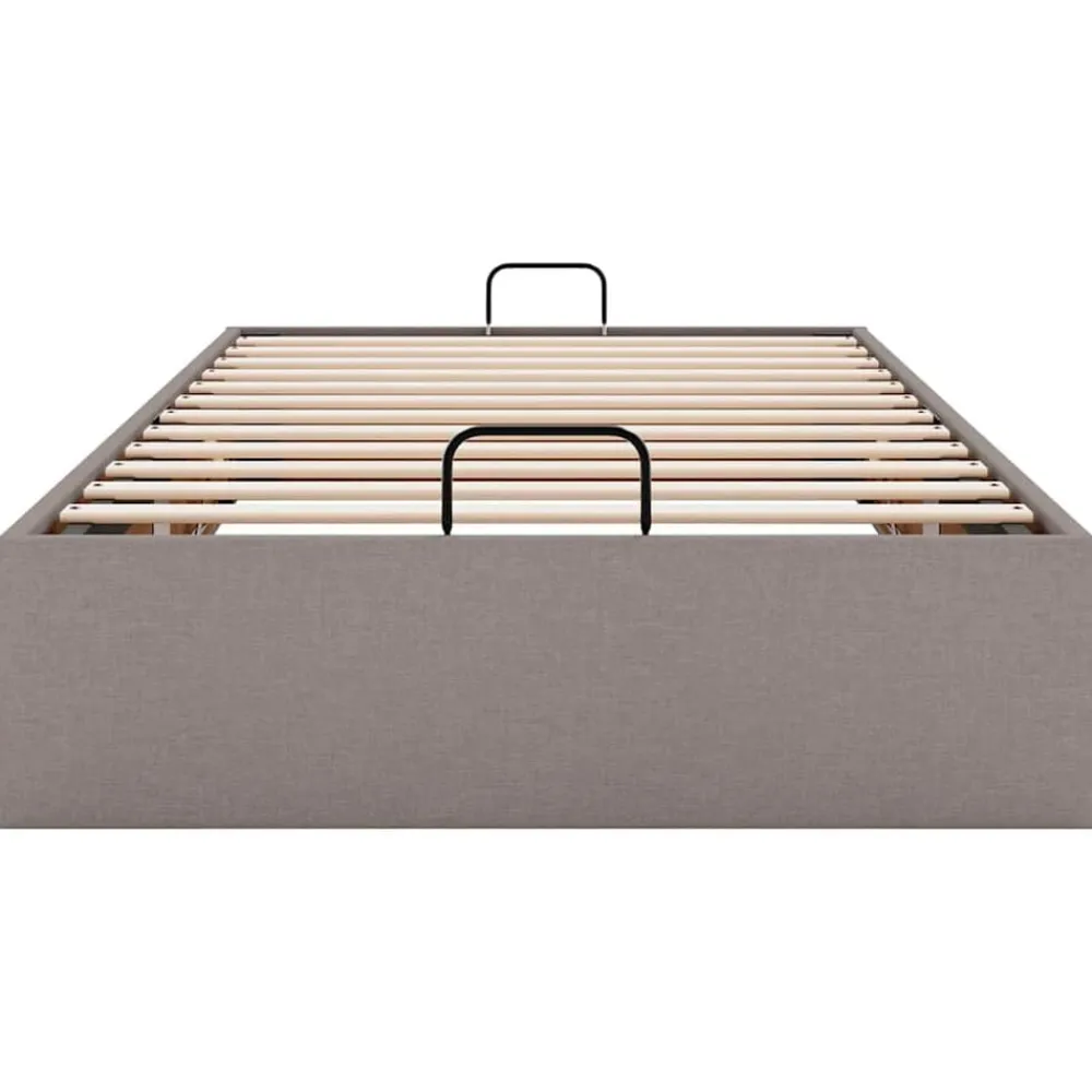 vidaXL Estructura de cama otomana sin colchón tela gris pardo 80x200cm Taupé Sale