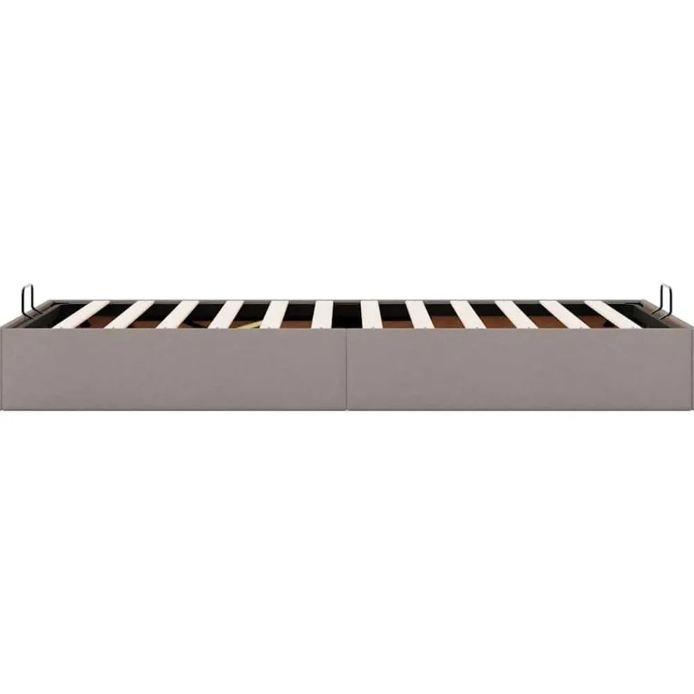 vidaXL Estructura de cama otomana sin colchón tela gris pardo 80x200cm Taupé Sale