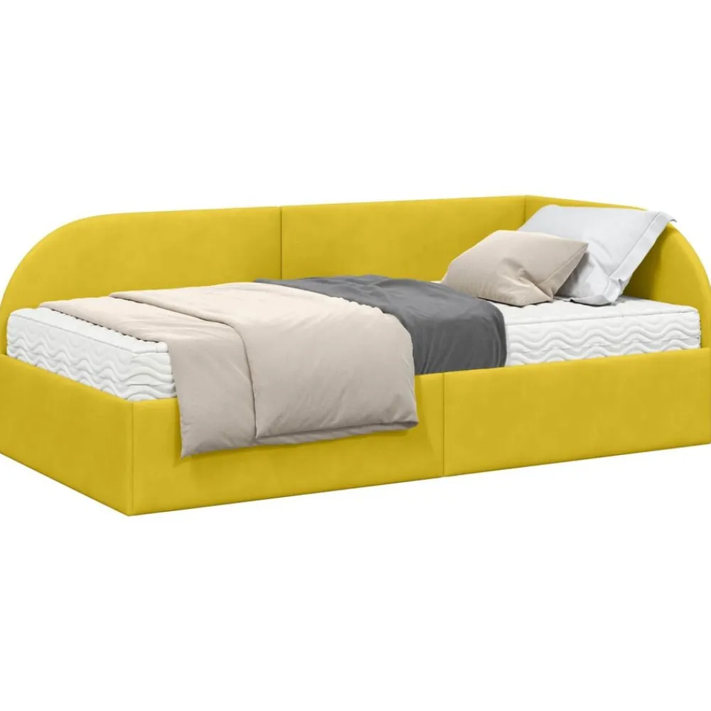 vidaXL Conjuntos De Muebles-Estructura de Cama Esquina con Colchón Manual 2 pcs