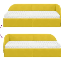 vidaXL Conjuntos De Muebles-Estructura de Cama Esquina con Colchón Manual 2 pcs