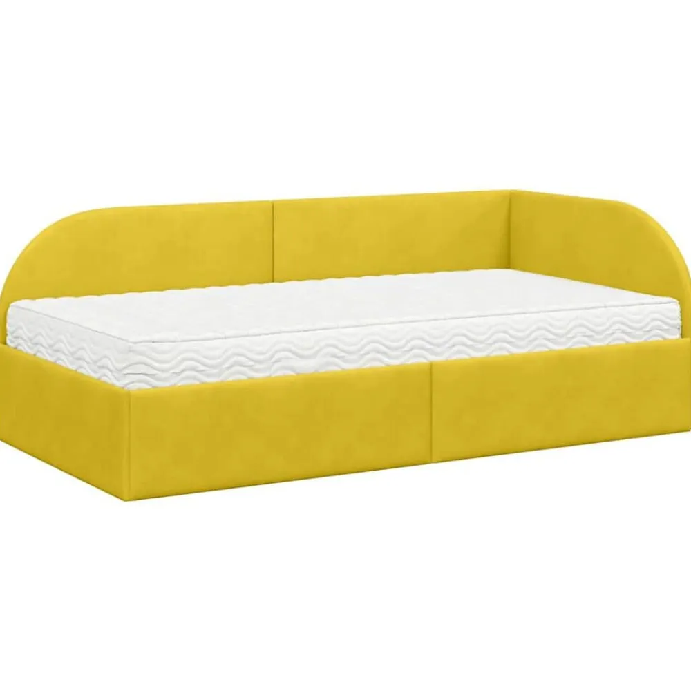 vidaXL Conjuntos De Muebles-Estructura de Cama Esquina con Colchón Manual 2 pcs