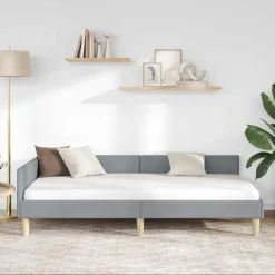 vidaXL Estructura de cama en esquina 80 x 200 cm tela Gris claro Online