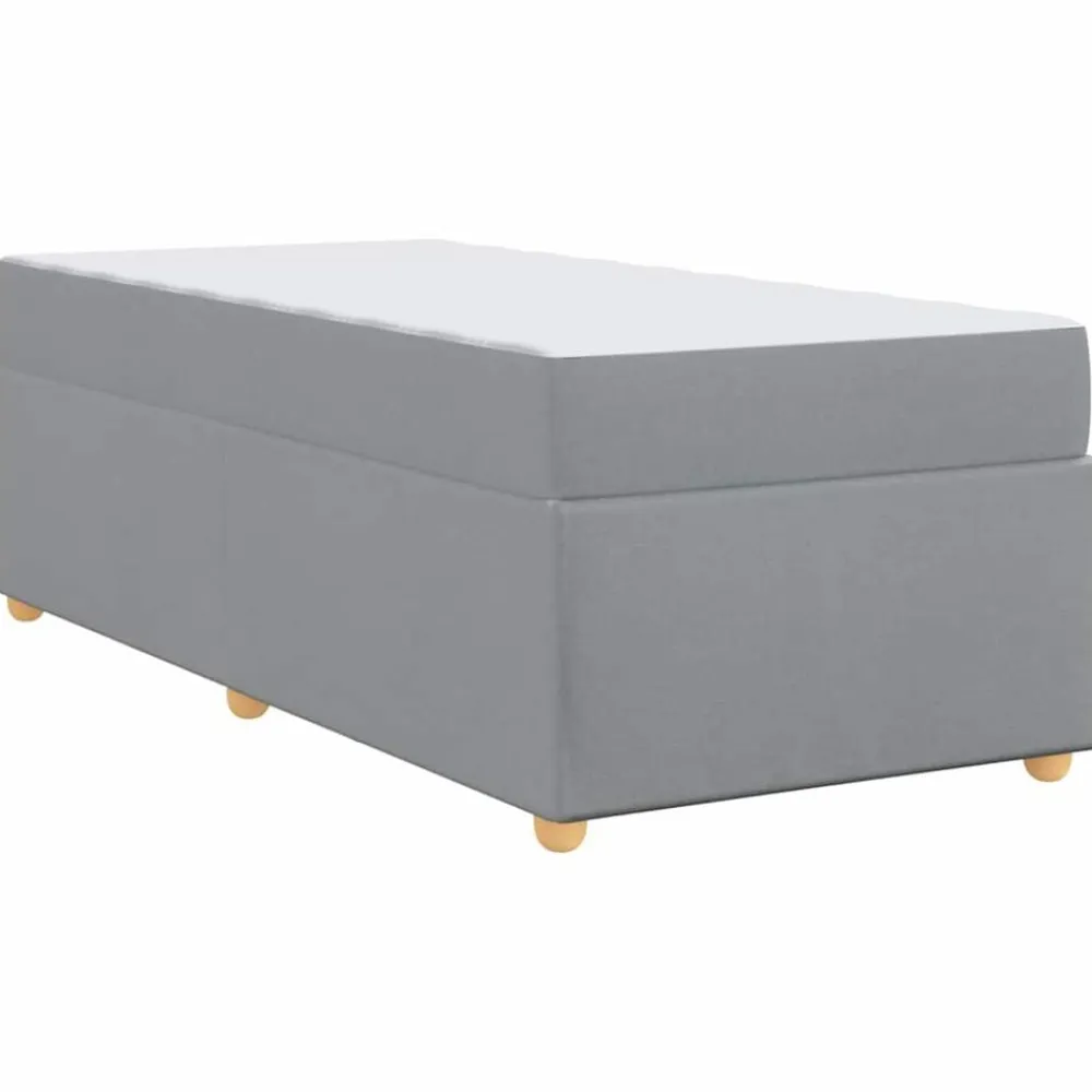 vidaXL Estructura de cama con colchón 80 x 200 cm tela Gris claro Sale