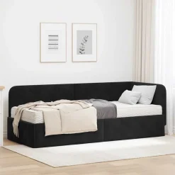 vidaXL Estructura de cama en esquina 80 x 200 cm Terciopelo Negro Online