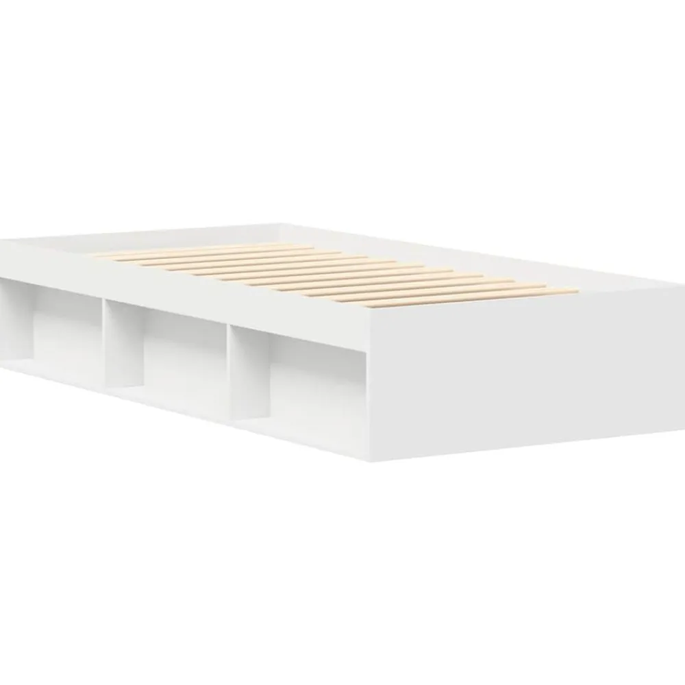 vidaXL Camas Y Accesorios-Estructura de cama blanca 90x200 cm