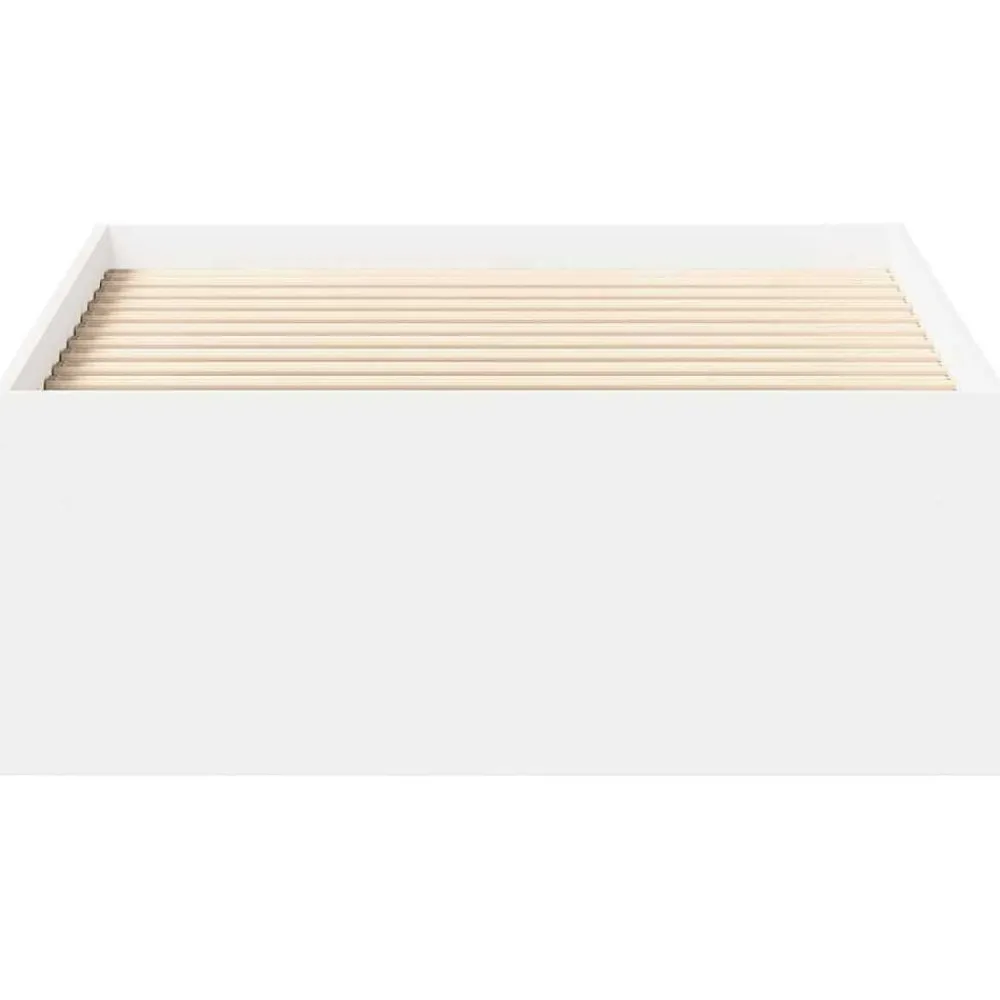 vidaXL Camas Y Accesorios-Estructura de cama blanca 90x200 cm