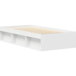 vidaXL Camas Y Accesorios-Estructura de cama blanca 90x200 cm