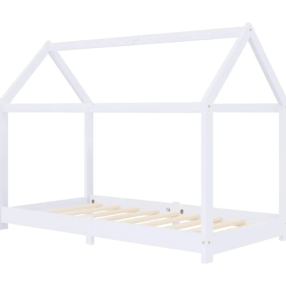 Niños vidaXL Mobiliario Para Bebés Y Niños Pequeños-Estructura de cama infantil madera maciza pino 70x140 cm