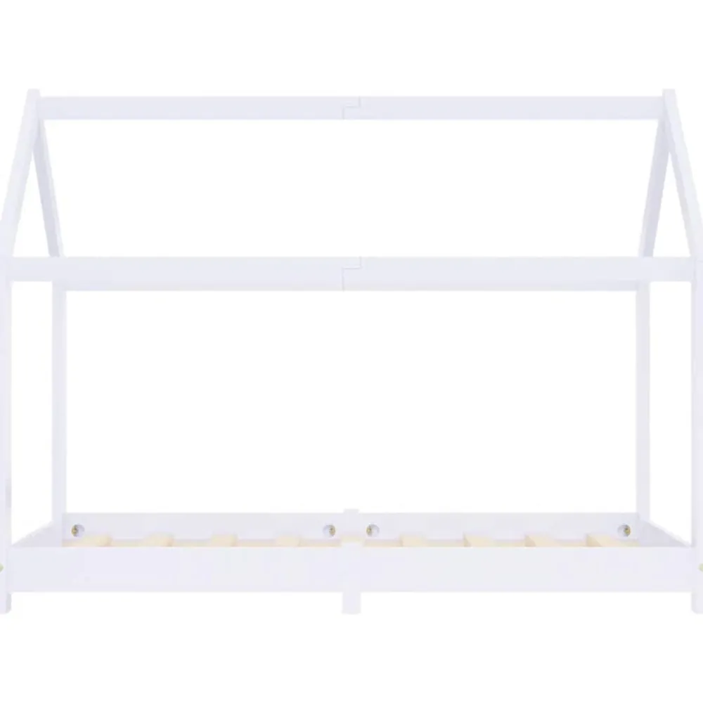 Niños vidaXL Mobiliario Para Bebés Y Niños Pequeños-Estructura de cama infantil madera maciza pino 70x140 cm