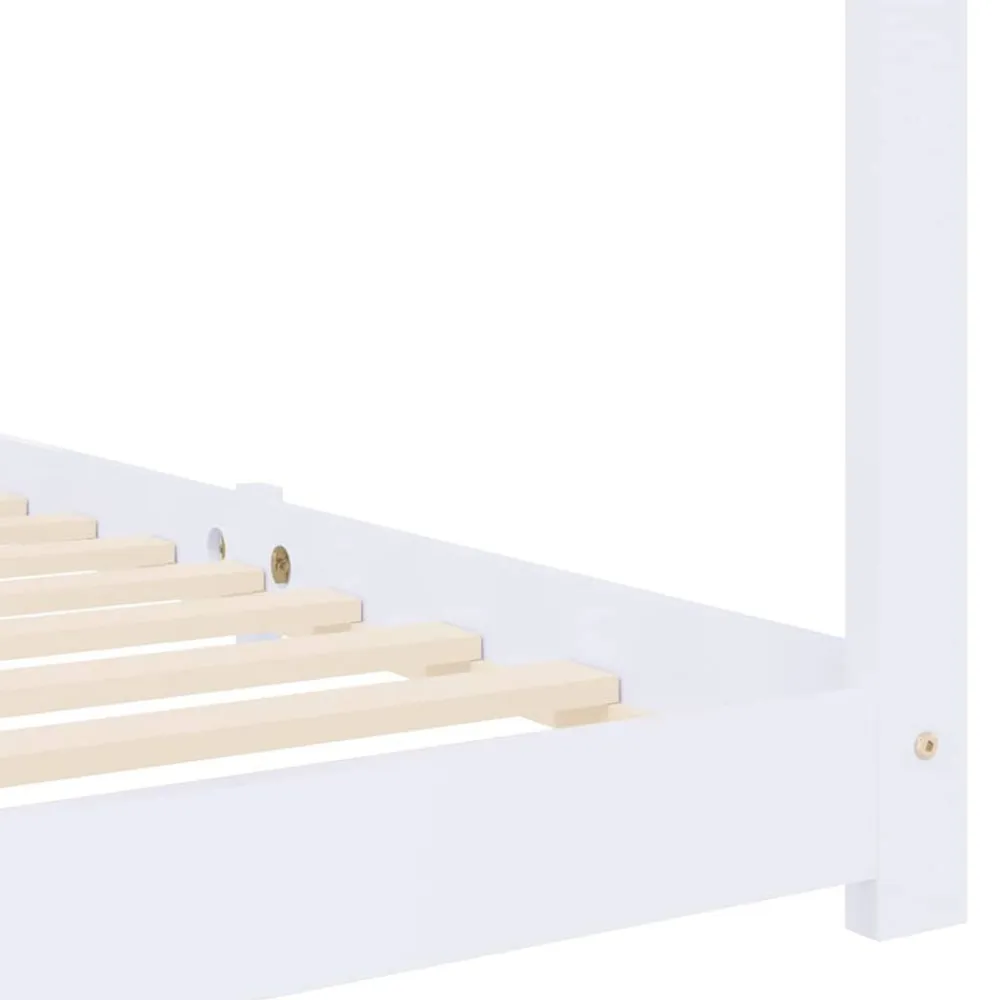Niños vidaXL Mobiliario Para Bebés Y Niños Pequeños-Estructura de cama infantil madera maciza pino 70x140 cm