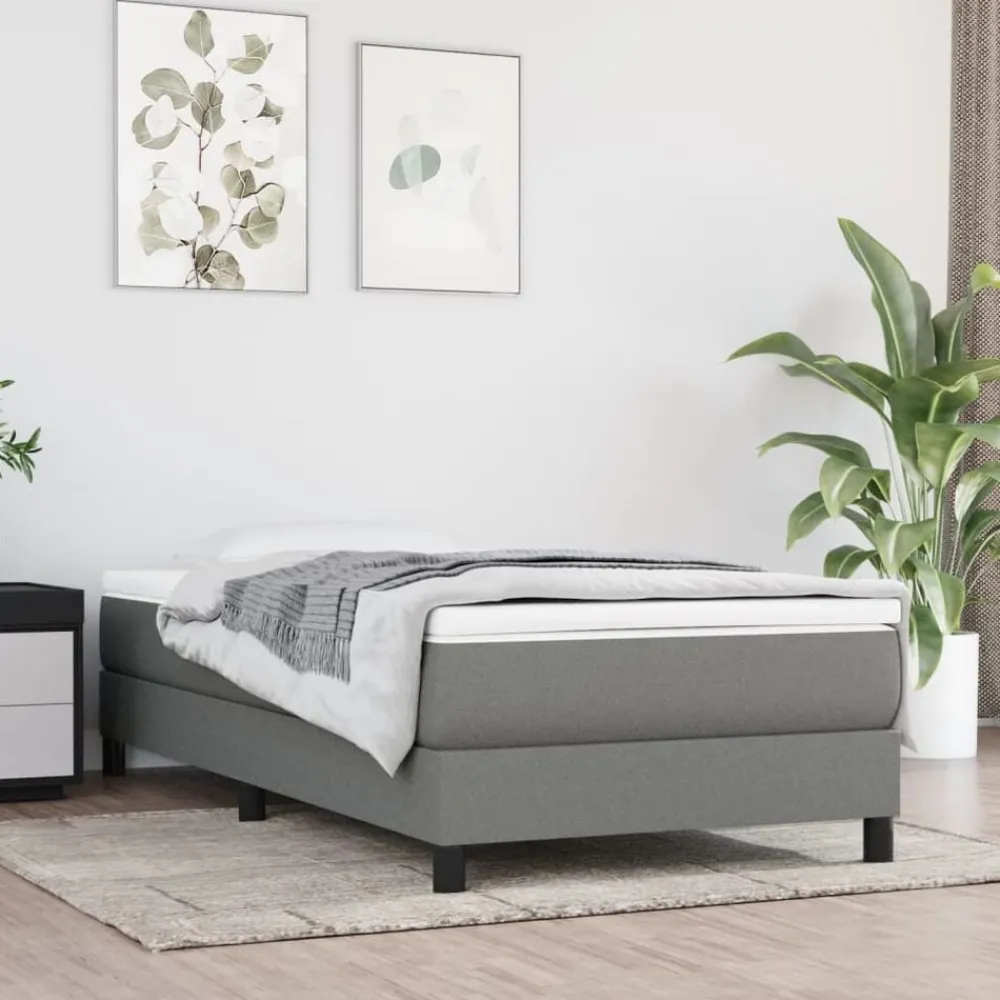 vidaXL Camas Y Accesorios-Estructura de cama con somier tela 80x200 cm