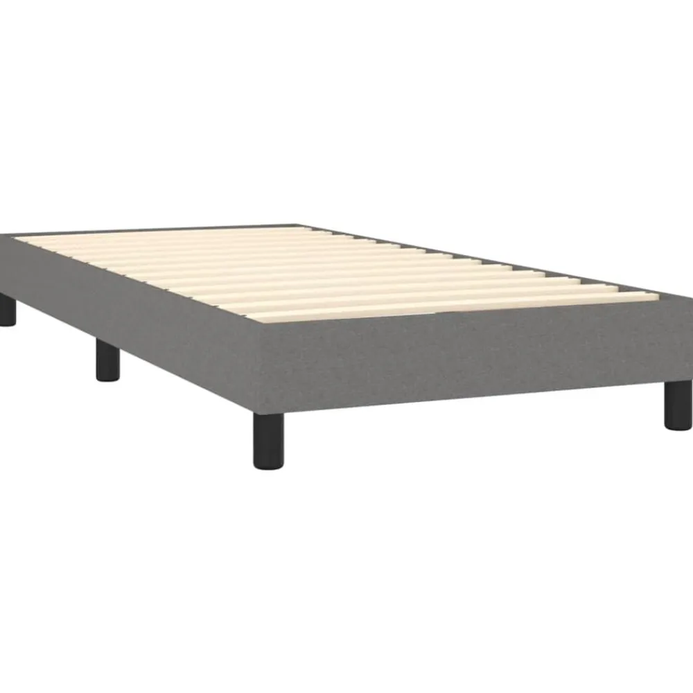 vidaXL Camas Y Accesorios-Estructura de cama con somier tela 80x200 cm