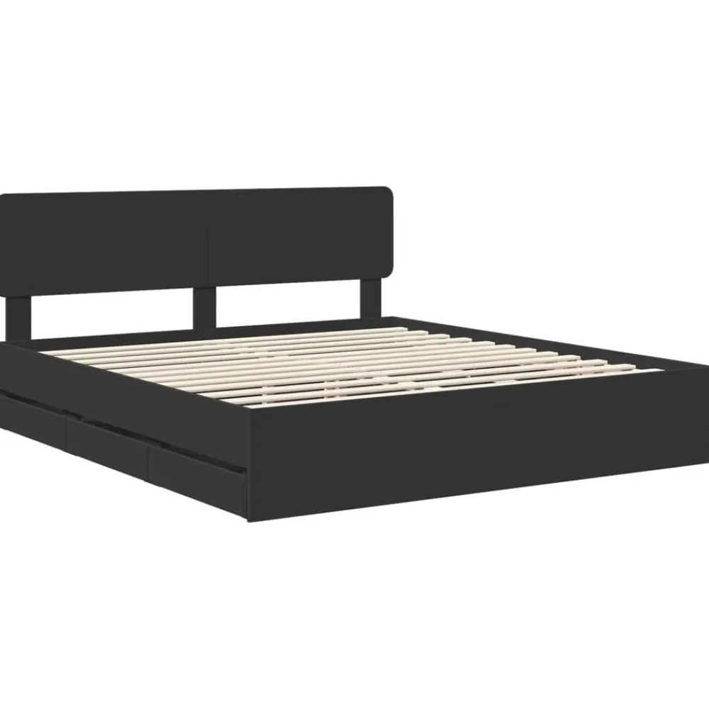 vidaXL Conjuntos De Muebles|Camas Y Accesorios-Estructura de cama 200 x 200 cm Madera de ingeniería