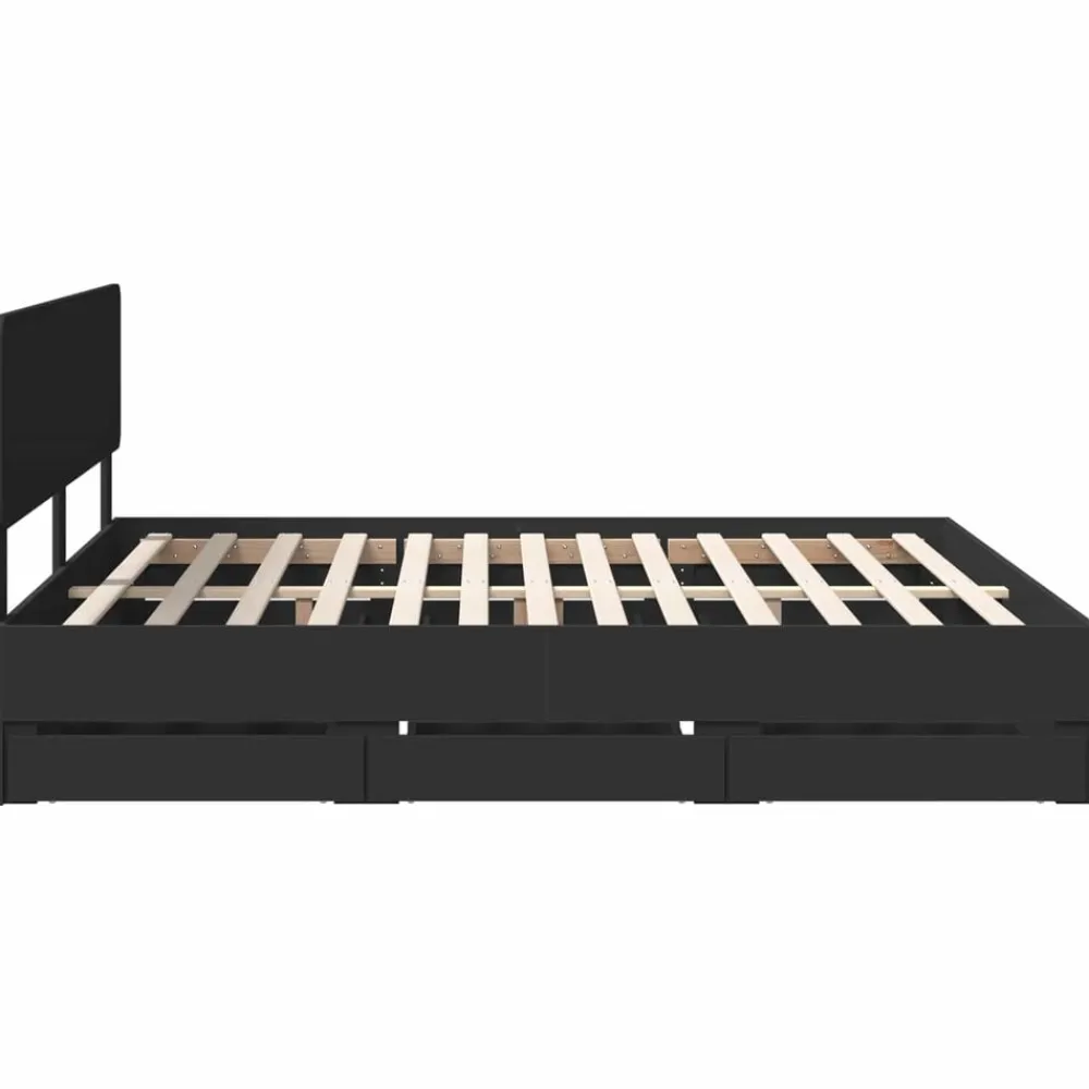 vidaXL Conjuntos De Muebles|Camas Y Accesorios-Estructura de cama 200 x 200 cm Madera de ingeniería