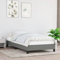 vidaXL Estructura de cama sin colchón tela 80x200 cm Gris oscuro Sale