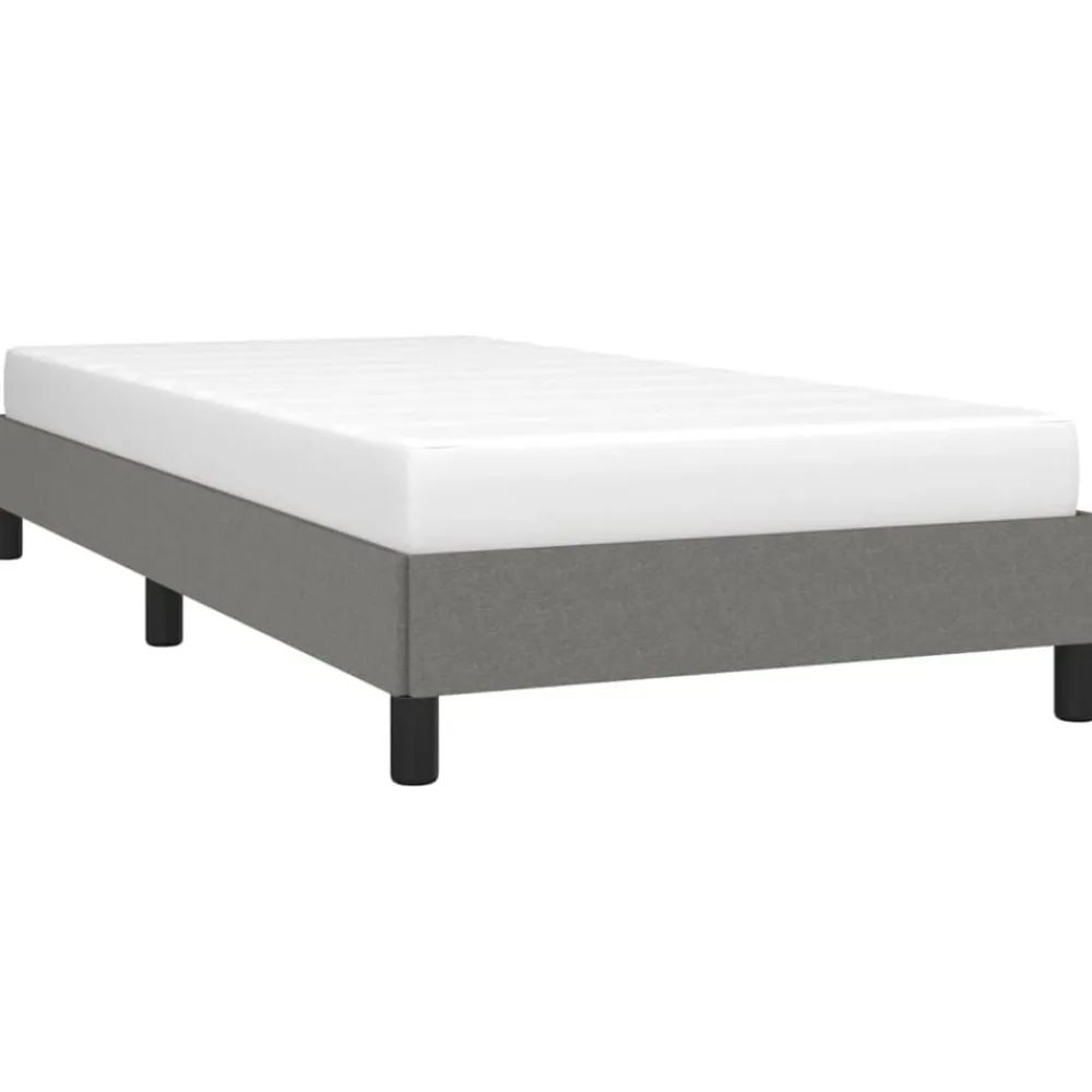 vidaXL Estructura de cama sin colchón tela 80x200 cm Gris oscuro Sale