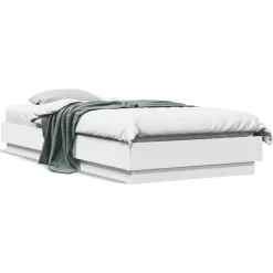 vidaXL Estructura de cama madera de ingeniería blanca 100x200 cm Blanco Sale