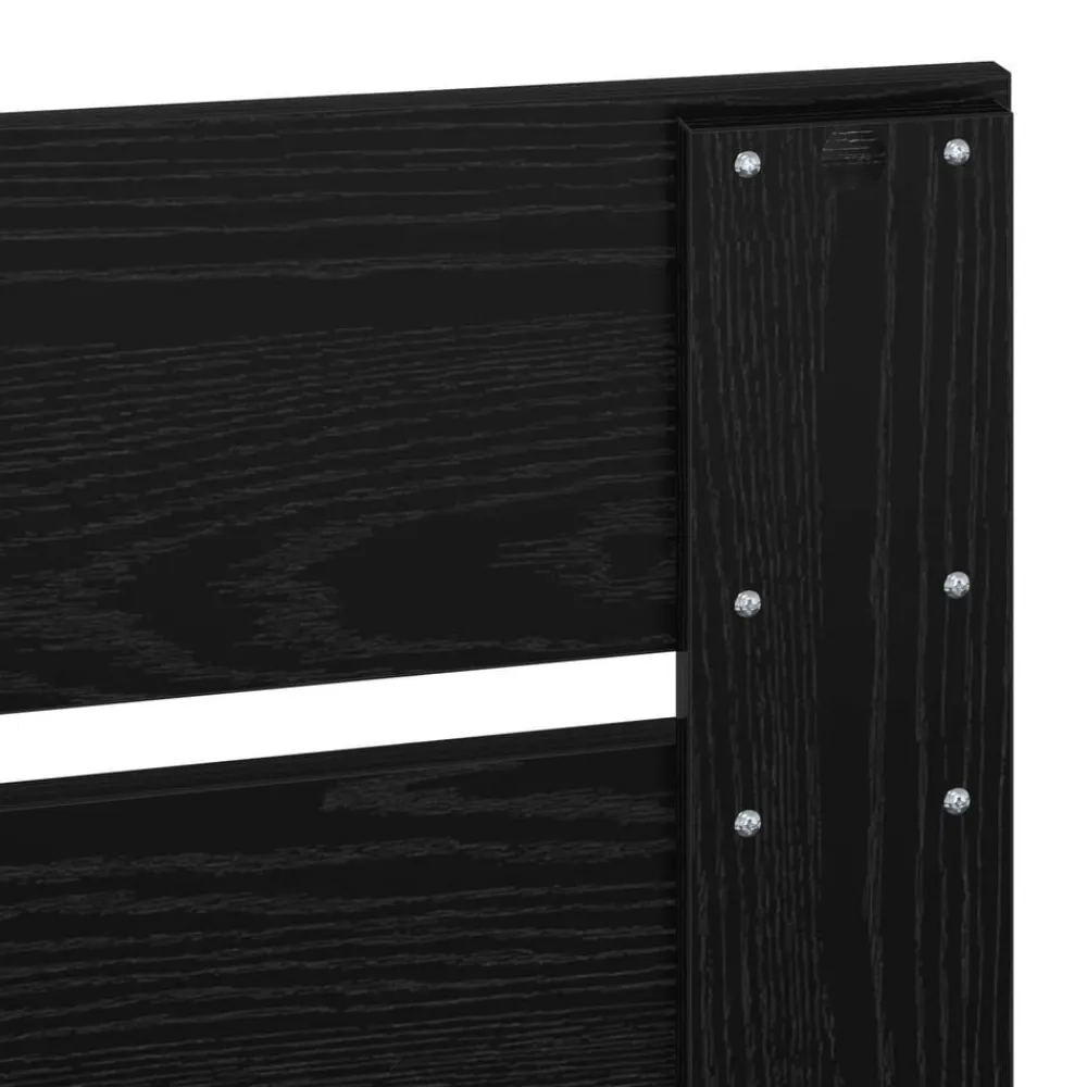 vidaXL Estructura de cama con cajón 180 x 200 cm Roble negro Clearance