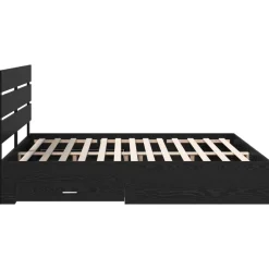 vidaXL Estructura de cama con cajón 180 x 200 cm Roble negro Clearance