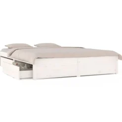 vidaXL Camas Y Accesorios-Estructura de cama con cajones 140x190 cm