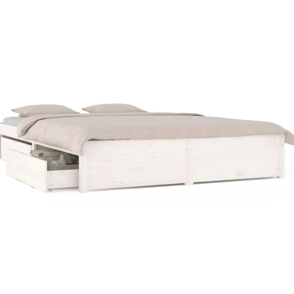 vidaXL Camas Y Accesorios-Estructura de cama con cajones 140x190 cm
