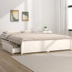 vidaXL Camas Y Accesorios-Estructura de cama con cajones 140x190 cm