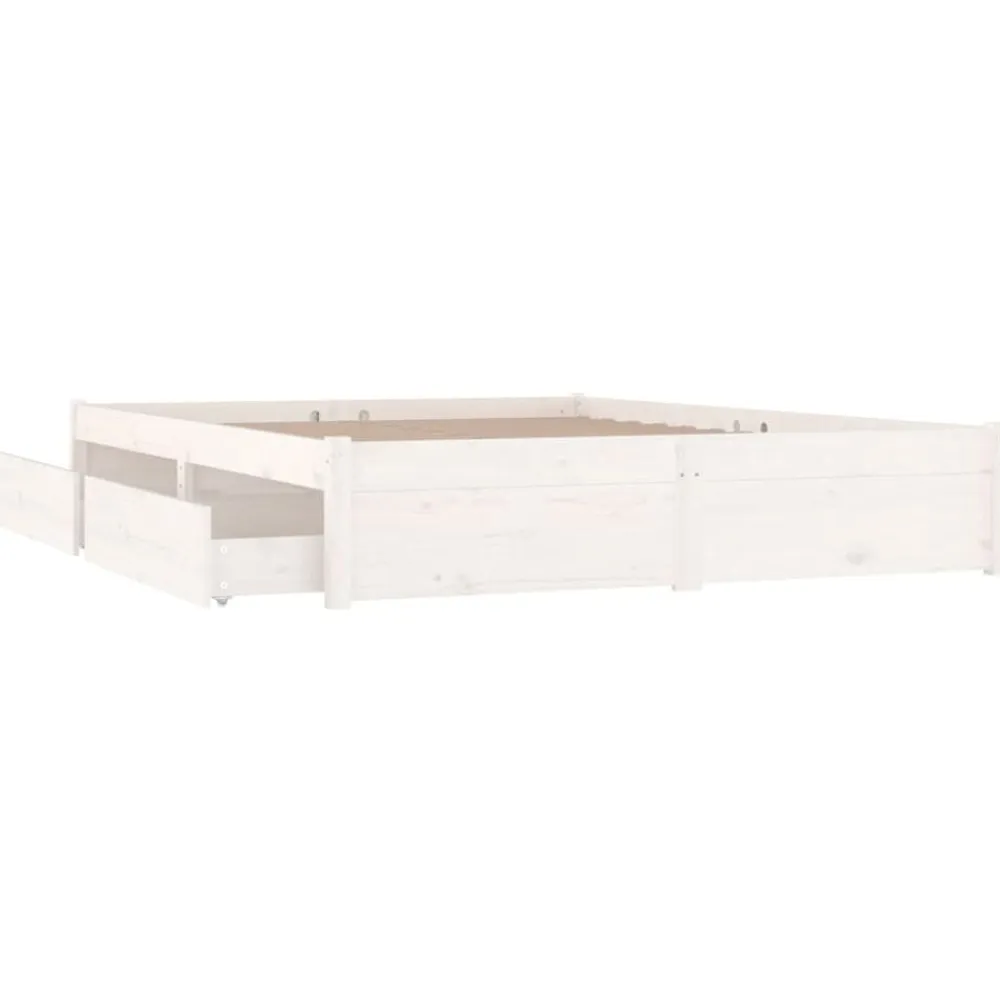 vidaXL Camas Y Accesorios-Estructura de cama con cajones 140x190 cm