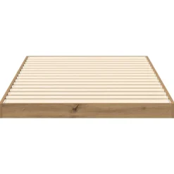 vidaXL Camas Y Accesorios-Estructura de Cama de Suelo Roble artesanal 75 x 190 cm