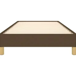 vidaXL Camas Y Accesorios-Estructura de cama sin colchón tela marrón oscuro 80x200 cm