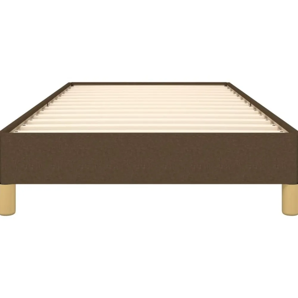 vidaXL Camas Y Accesorios-Estructura de cama sin colchón tela marrón oscuro 80x200 cm