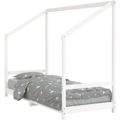 Niños vidaXL Mobiliario Para Bebés Y Niños Pequeños-Estructura de cama para niños madera de pino 80x200 cm